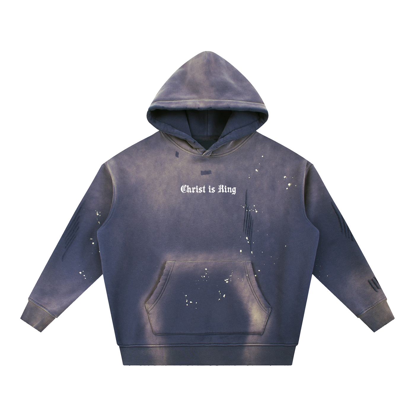 Christ is King - Distressed Oversized Hoodie