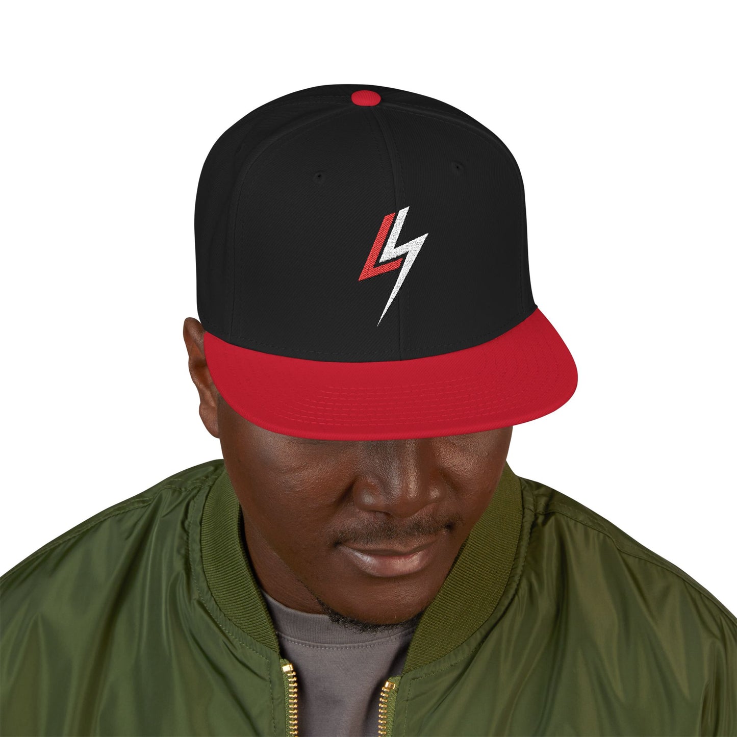 Embroidered Lightning Snapback Cap (V1)