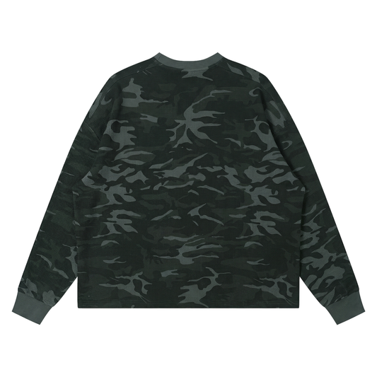 Unisex Waffle Boxy Long Sleeve T-Shirt