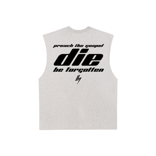 Raw Edge Cotton Tank Top - Be Forgotten