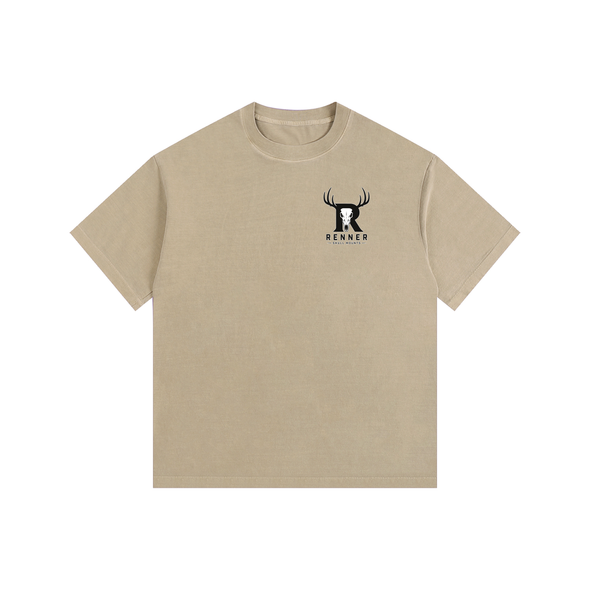Renner Skull Mounts Vintage Washed Oversized Cotton T-Shirt