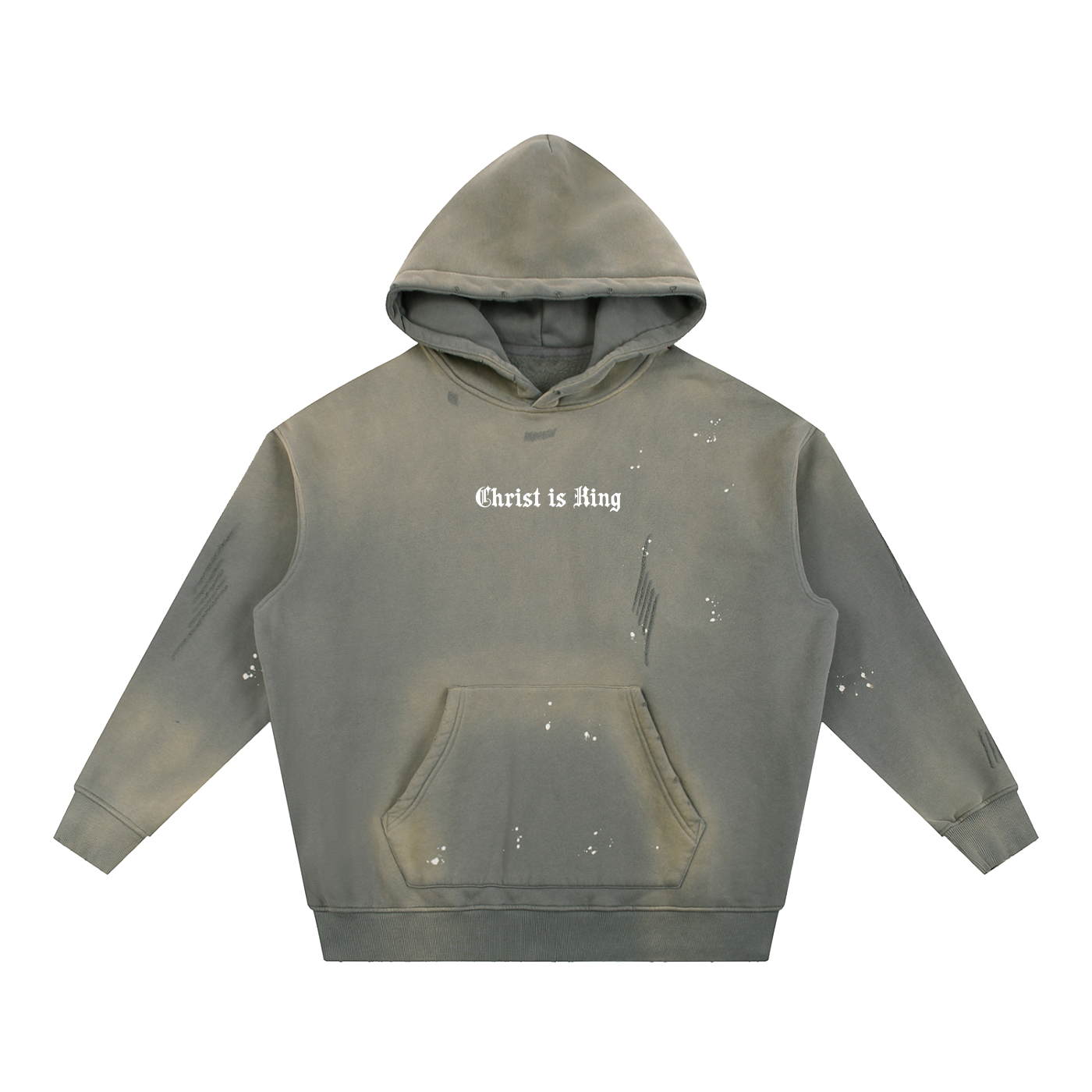 Christ is King - Distressed Oversized Hoodie